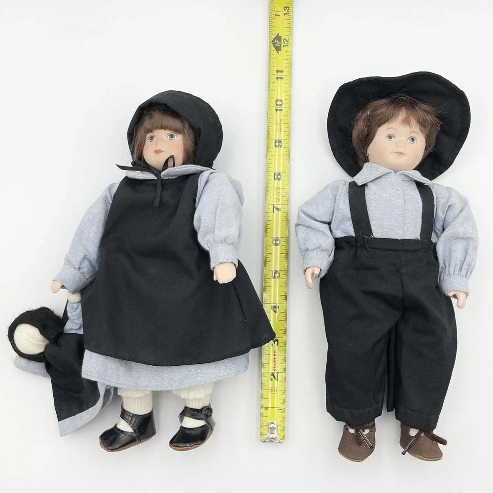 Artisan Way Amish‎ Doll Set Of 2 Boy And Girl With Doll 10